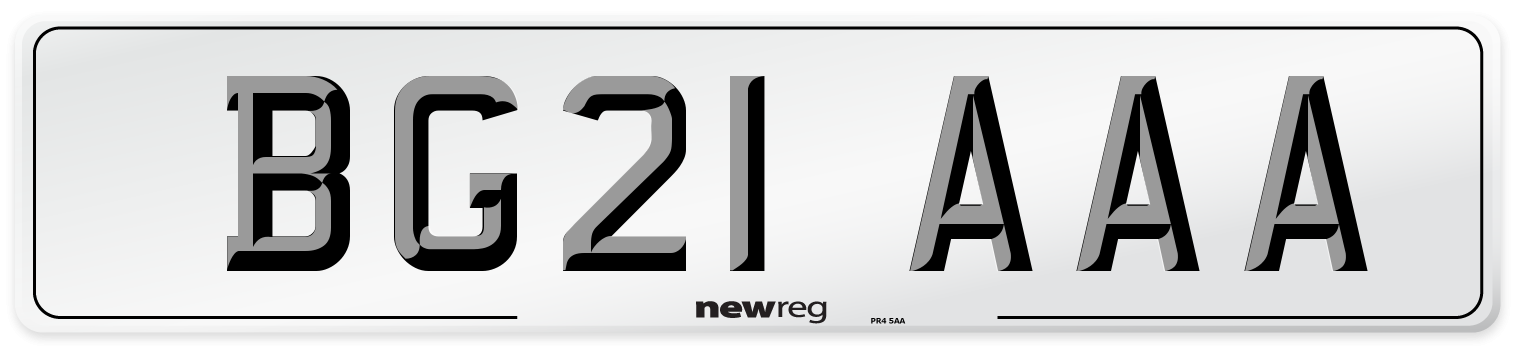 BG21 AAA Number Plate from New Reg